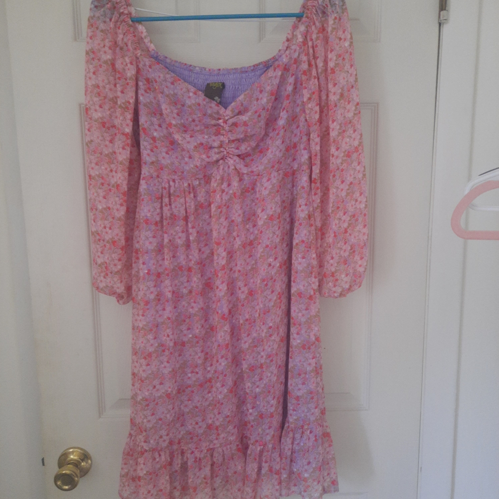 Taylor Pink and Purple Floral Dress